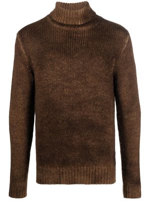 Roberto Collina roll-neck knit jumper - Brown