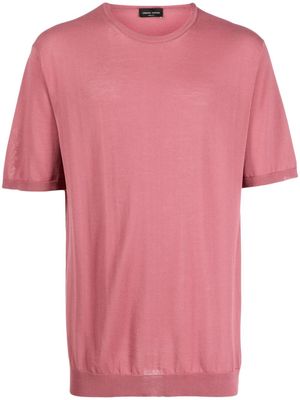 Roberto Collina round-neck cotton T-shirt - Pink