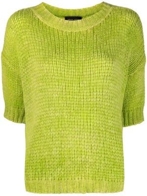 Roberto Collina short-sleeve chunky-knit jumper - Green