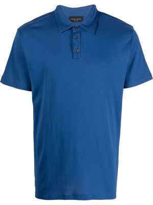 Roberto Collina short-sleeve cotton polo shirt - Blue