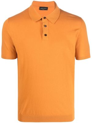 Roberto Collina short-sleeve cotton polo shirt - Orange