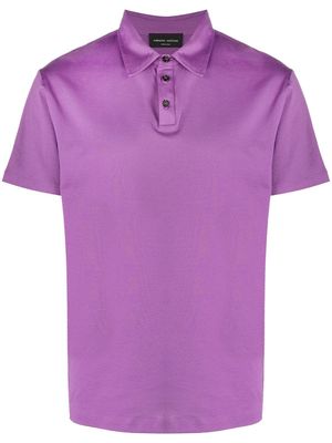 Roberto Collina short-sleeve cotton polo shirt - Purple