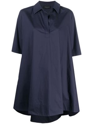 Roberto Collina short-sleeve flared mini dress - Blue