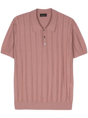 Roberto Collina short-sleeve knitted polo shirt - Pink