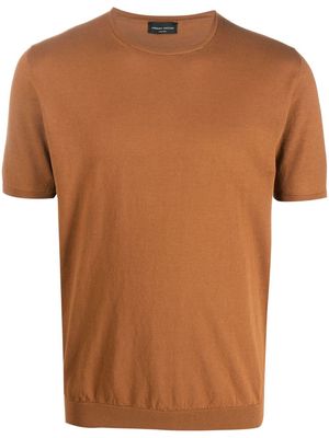 Roberto Collina short-sleeve knitted T-shirt - Brown