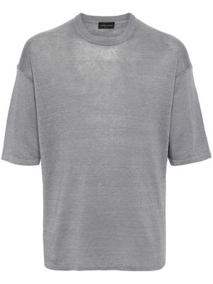 Roberto Collina short-sleeve knitted T-shirt - Grey