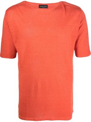Roberto Collina short-sleeve linen T-shirt - Orange