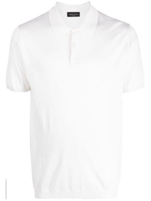 Roberto Collina short-sleeve silk polo shirt - White