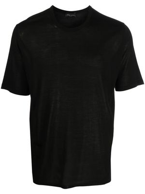 Roberto Collina short-sleeve silk T-shirt - Black