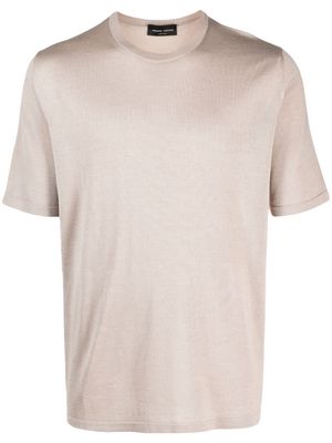 Roberto Collina short-sleeve silk T-shirt - Neutrals