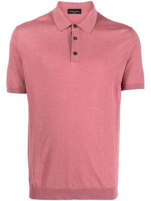 Roberto Collina short-sleeved cotton polo shirt - Pink