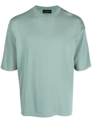 Roberto Collina short-sleeved knitted T-shirt - Green