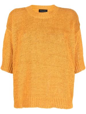 Roberto Collina short-sleeved knitted top - Orange