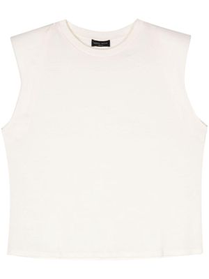 Roberto Collina shoulder-pads cotton T-shirt - Neutrals