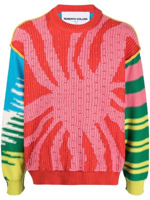Roberto Collina slogan-print knitted jumper - Red