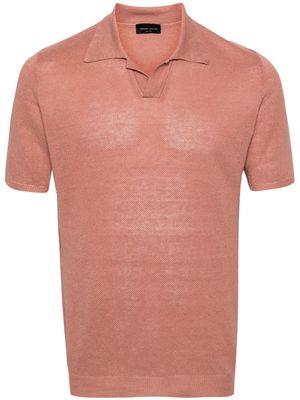 Roberto Collina split-neck piqué polo shirt - Pink