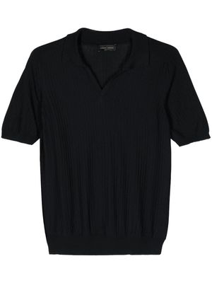 Roberto Collina split-neck polo shirt - Blue