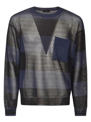 Roberto Collina Stripe Pattern Ribbed Sweatshirt