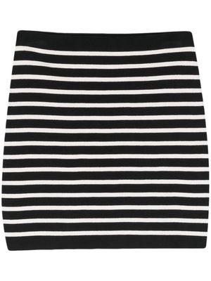Roberto Collina striped high-waist miniskirt - Black