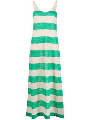 Roberto Collina striped knitted axi dress - Neutrals