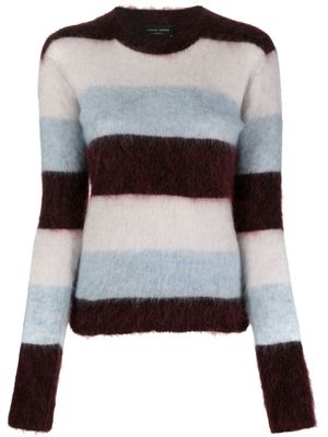 Roberto Collina striped long-sleeve jumper - Red