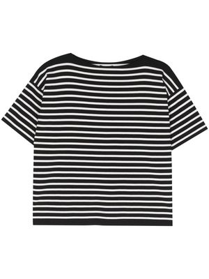 Roberto Collina striped round-neck T-shirt - Black