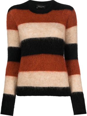 Roberto Collina striped wool-blend jumper - Brown