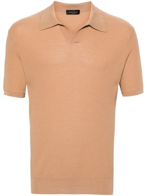 Roberto Collina textured cotton polo shirt - Neutrals