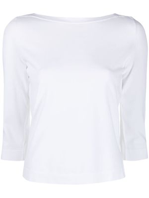Roberto Collina three-quarter sleeves knitted top - White