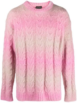 Roberto Collina two-tone cable-knit jumper - Pink