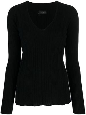 Roberto Collina V-neck cashmere jumper - Black