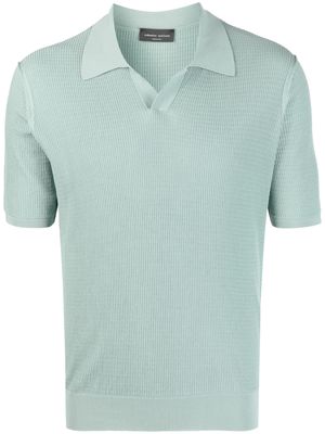 Roberto Collina V-neck cotton polo shirt - Green
