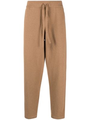 Roberto Collina wool-blend knitted track pants - Brown