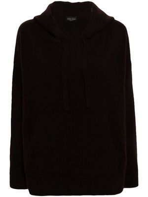 Roberto Collina wool slouch hoodie - Brown