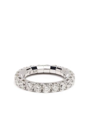 Roberto Demeglio 18kt white gold stretchy diamond ring - Silver