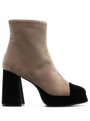 Roberto Festa 100mm two-tone ankle boots - Neutrals