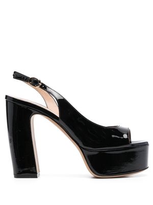 Roberto Festa 125mm leather open-toe sandals - Black