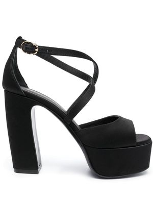 Roberto Festa 125mm metallic leather sandals - Black