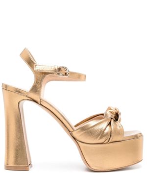 Roberto Festa 130mm metallic leather sandals - Gold