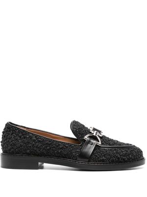 Roberto Festa boucle-texture buckle-detail loafers - Black