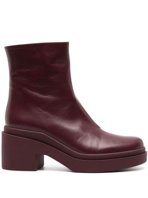 Roberto Festa Chloe 75m leather ankle boots - Red