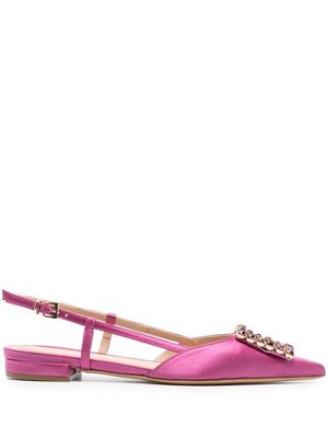 Roberto Festa crystal-embellishment pointed mules - Pink