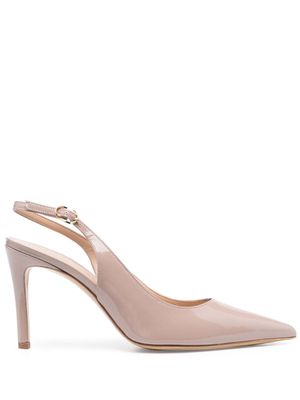 Roberto Festa Lavinia patent-leather slingback pumps - Neutrals