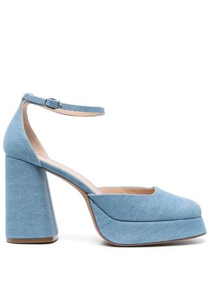 Roberto Festa Nicla 110mm square-toe pumps - Blue