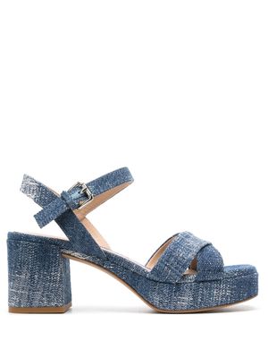 Roberto Festa Tella 75mm denim sandals - Blue