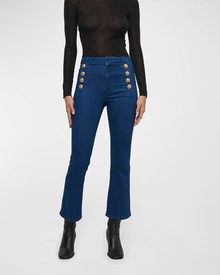 Robertson Cropped Flared Denim Sailor Trousers