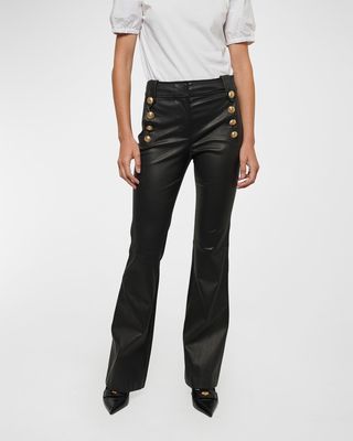 Robertson Flared Leather Sailor Trousers