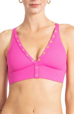 Robin Piccone Amy Halter Bikini Top in Rosy