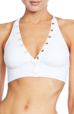 Robin Piccone Amy Halter Bikini Top in White