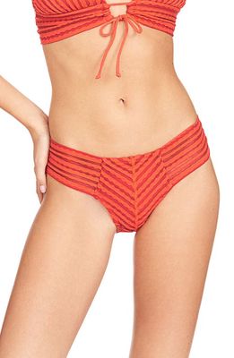 Robin Piccone Carly Hipster Bikini Bottoms in Pimento